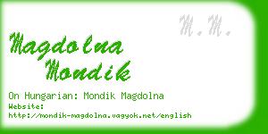 magdolna mondik business card